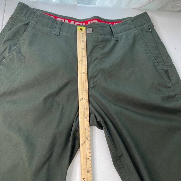 Under Armour Performance Chino Pants Mens 36 Green Straight Leg Athleisure - Picture 9 of 12